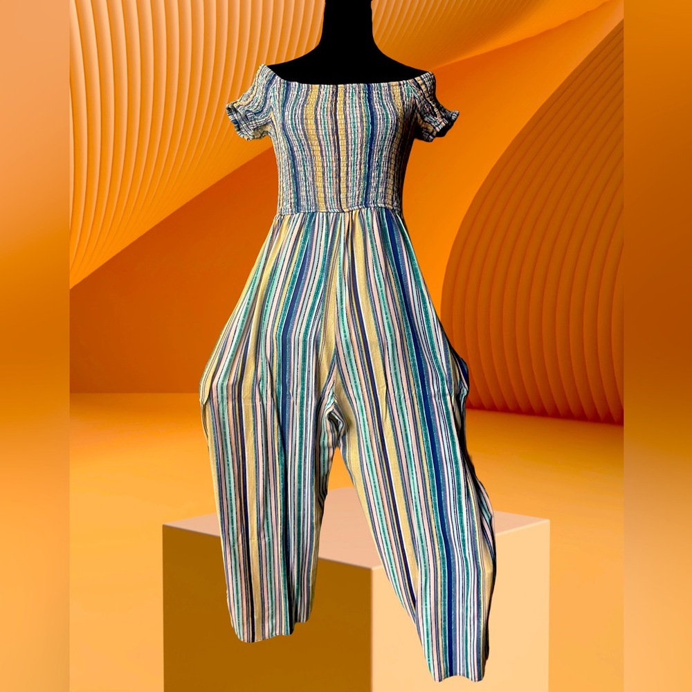 Band of Gypsies Multicolor Striped Jumpsuit